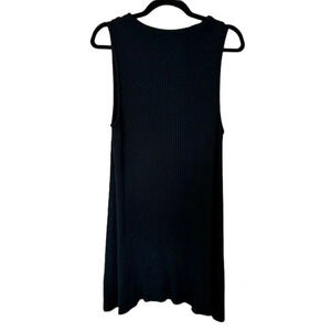 American Eagle Women’s Black Sleeveless Ribbed Dress with Keyhole Back Sz M GUC